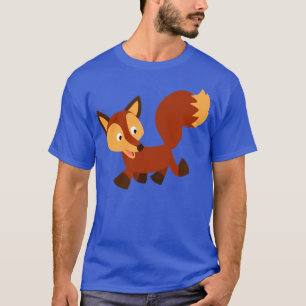 Niedlich Happy Cartoon Fox T - Shirt