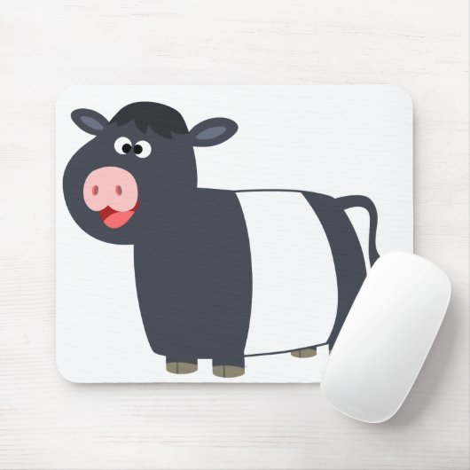 Niedlich Happy Cartoon Galloway Kuh Mousepad (Mit Mouse)