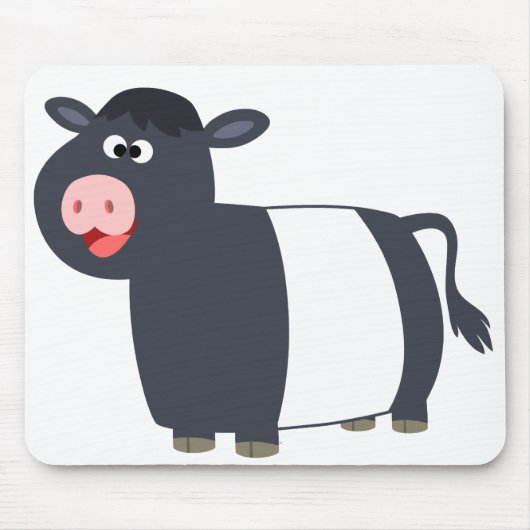Niedlich Happy Cartoon Galloway Kuh Mousepad (Vorne)