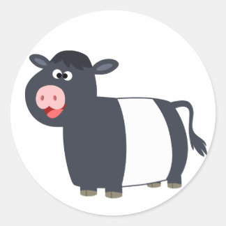 Niedlich Happy Cartoon Galloway Kuh Sticker