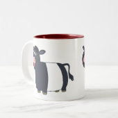 Niedlich Happy Cartoon Galloway Kuh Zweifarbige Tasse (Vorderseite Links)