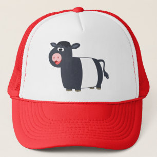 Niedlich Happy Cartoon Galloway Kuhhhut Truckerkappe