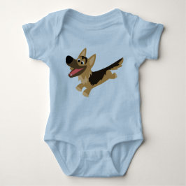 Niedlich Happy Cartoon German Shepherd Baby T - Sh Baby Strampler