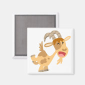 Niedlich Happy Cartoon Goat Magnet (Vorderseite/Rückseite)