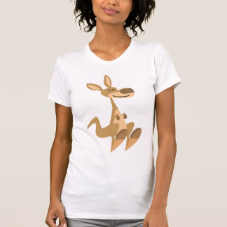 Niedlich Happy Cartoon Kangaroo Women T - Shirt
