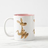 Niedlich Happy Cartoon Kangaroo Zweifarbige Tasse (Links)