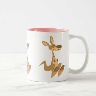 Niedlich Happy Cartoon Kangaroo Zweifarbige Tasse