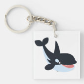 Niedlich Happy Cartoon Killer Whale Acrylic Schlüs Schlüsselanhänger (Vorderseite)