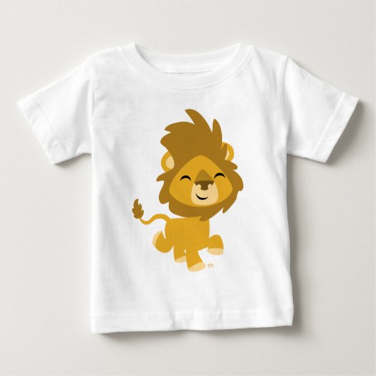 Niedlich Happy Cartoon Lion Baby T - Shirt (Vorderseite)