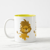 Niedlich Happy Cartoon Lion Tasse (Links)