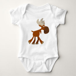Niedlich Happy Cartoon Moose Baby Bekleidung Baby Strampler