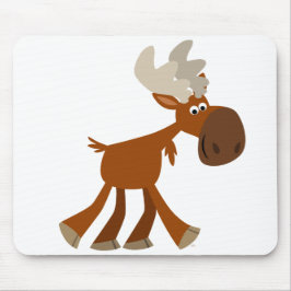 Niedlich Happy Cartoon Moose Mousepad