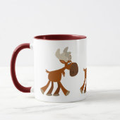 Niedlich Happy Cartoon Moose Tasse (Links)