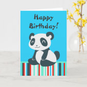 Niedlich Happy Cartoon Panda Karte (Gelbe Blume)
