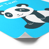 Niedlich Happy Cartoon Panda Poster (Ecke)