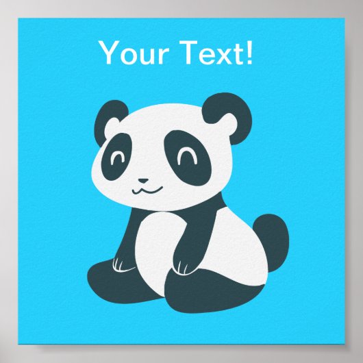 Niedlich Happy Cartoon Panda Poster (Vorne)