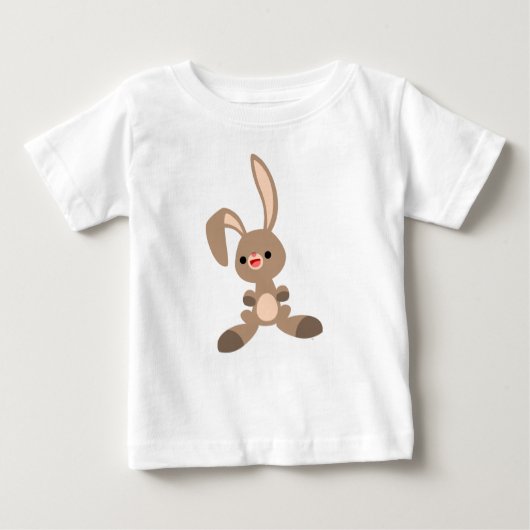 Niedlich Happy Cartoon Rabbit Baby T - Shirt (Vorderseite)