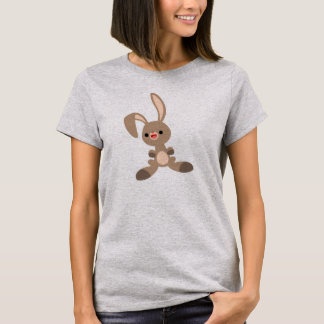 Niedlich Happy Cartoon Rabbit Women T - Shirt