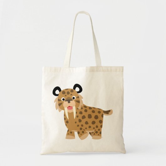 Niedlich Happy Cartoon Smilodon Bag Tragetasche (Vorne)