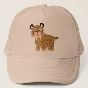 Niedlich Happy Cartoon Smilodon Hat Truckerkappe