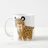 Niedlich Happy Cartoon Smilodon Tasse (Links)