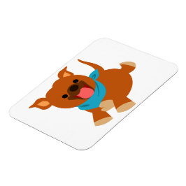 Niedlich Happy Cartoon Staffie Flexible Magnet