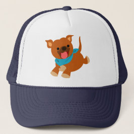 Niedlich Happy Cartoon Staffie Hat Truckerkappe