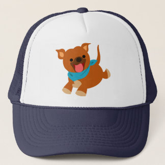 Niedlich Happy Cartoon Staffie Hat Truckerkappe