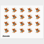 Niedlich Happy Cartoon Staffie Sticker (Blatt)