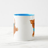 Niedlich Happy Cartoon Staffie Tasse (Mittel)