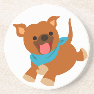 Niedlich Happy Cartoon Staffie Untersetzer