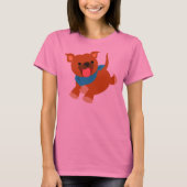 Niedlich Happy Cartoon Staffie Women T - Shirt (Vorderseite)