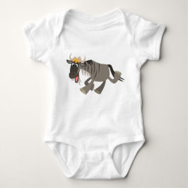 Niedlich Happy Cartoon Wildebeest Baby Baby Strampler