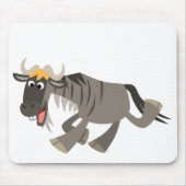 Niedlich Happy Cartoon Wildebeest Mousepad (Vorne)
