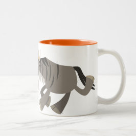 Niedlich Happy Cartoon Wildebeest Tasse
