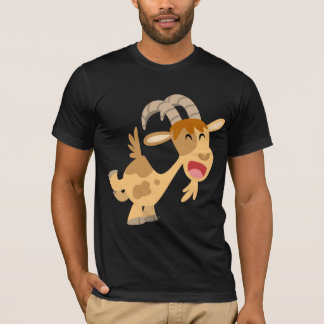 Niedlich Happy Cartoon Ziege T - Shirt