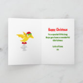 Niedlich Happy Christmas Dinosaur T Rex Karte (Innenseite)