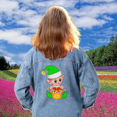 Niedlich Happy Christmas Elf Jeansjacke