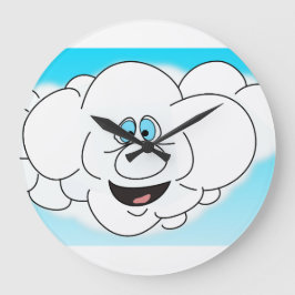 Niedlich Happy Cloud Große Wanduhr