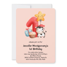 Niedlich Happy Cow 1. Geburtstag