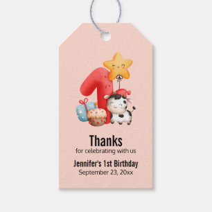 Niedlich Happy Cow 1. Geburtstag Vielen Dank Geschenkanhänger