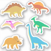 Niedlich Happy Dinosaur Aufkleber (Vorderseite)