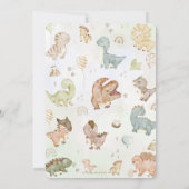 Niedlich Happy Dinosaurier 2. Geburtstag Einladung (Rückseite)