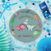 Niedlich Happy Dinosaurs Geburtstagsparty Pappteller (Party)