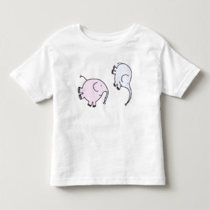 Niedlich Happy Drehend Elefanten Kleinkind T-shirt