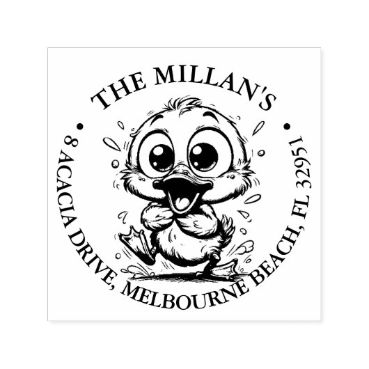 Niedlich Happy Duck Theme Permastempel (Design)