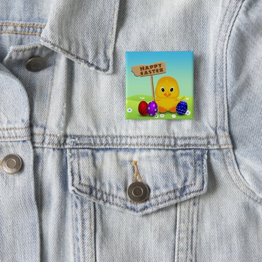 Niedlich Happy Easter Baby Chick Button (Beispiel)