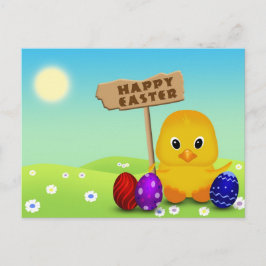 Niedlich Happy Easter Baby Chick Holiday Postkarte