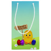 Niedlich Happy Easter Baby Chick Kleine Geschenktüte (Rückseite)