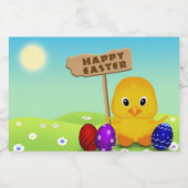 Niedlich Happy Easter Baby Chick Lebensmitteletikett (Einzelnes Label)